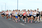 Senior mens 6 stage relay, 2021 Northern 6 and 4 Stage and Young Athletes Road Relays, Redcar. Photo: David T. Hewitson/Sports for All Pics